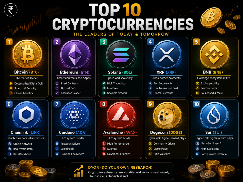 Best crypto coins to invest in 2026: Top Cryptocurrencies to Watch 3 Best crypto coins to invest in 2026